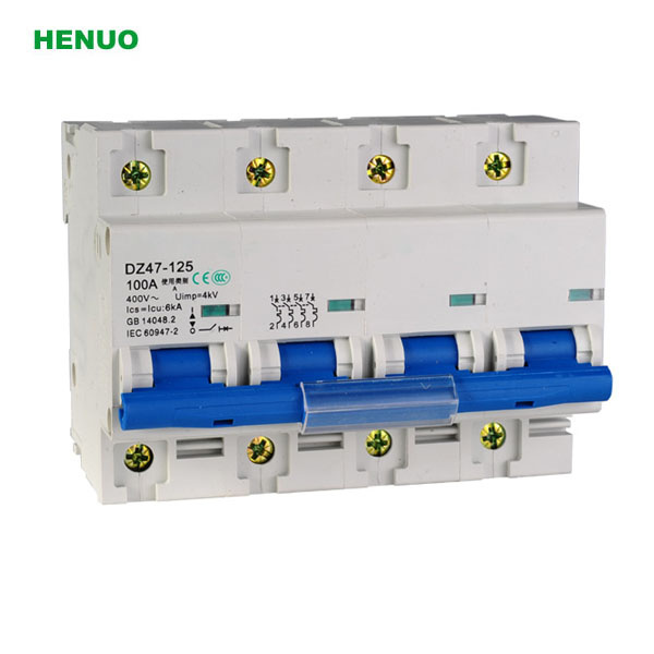 Dz47-125 1p 2p 3p 4p 63A 100A MCB