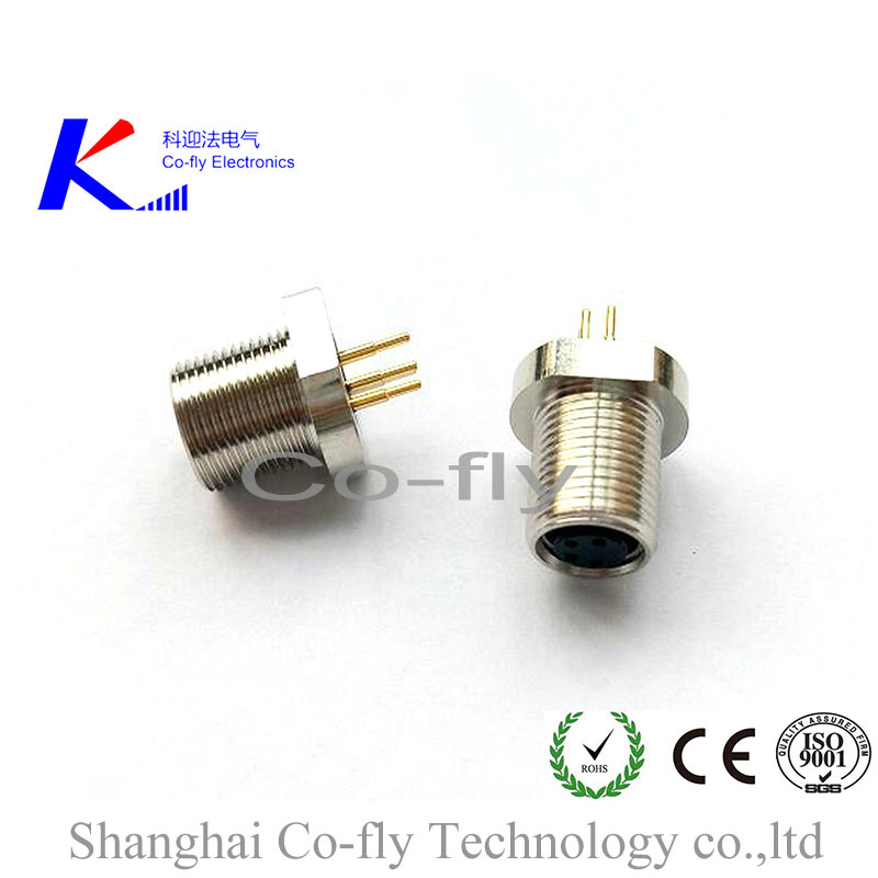 IP67 Waterproof Connector M8 Panel Mount M8 2, 3, 4, 5, 6, 8pin Female Socket Connector Socket