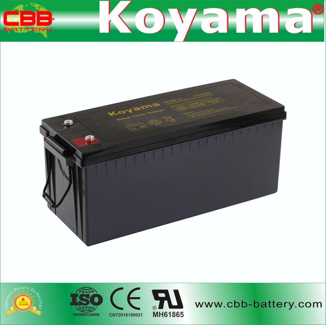 DC200-12 12V200ah Deep Cycle AGM Battery for Solar System