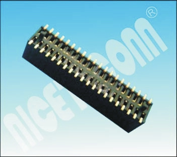 Dual Rows U Type 1.27pitch SMT Female Header Connector with Peg Dual Rows Female Header