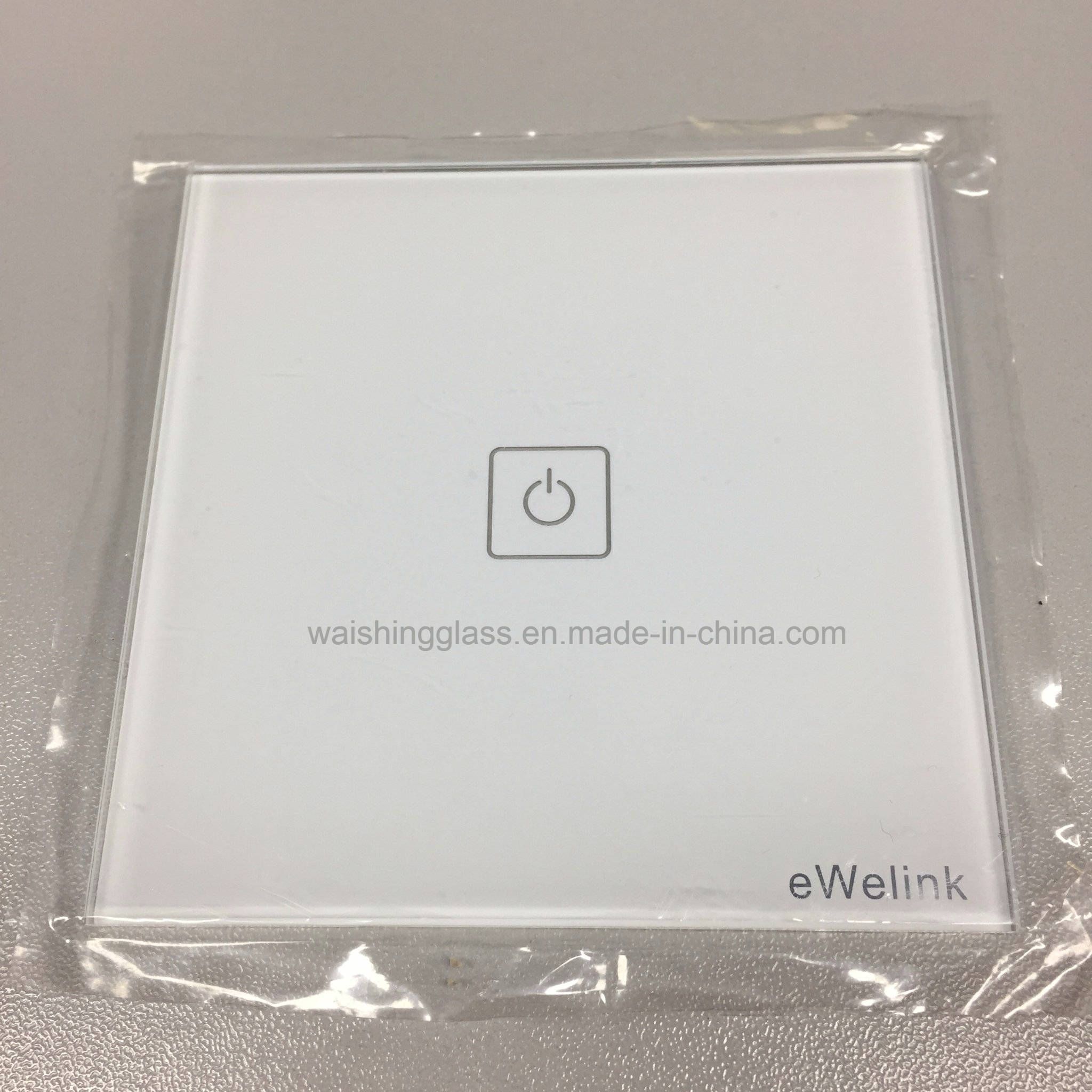 4mm High Quality White Printing Tempered Switch Panel Glass