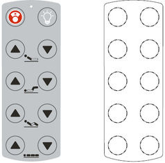 Embossed Waterproof Membrane Control Panel, Silk Screen Printing Overlay