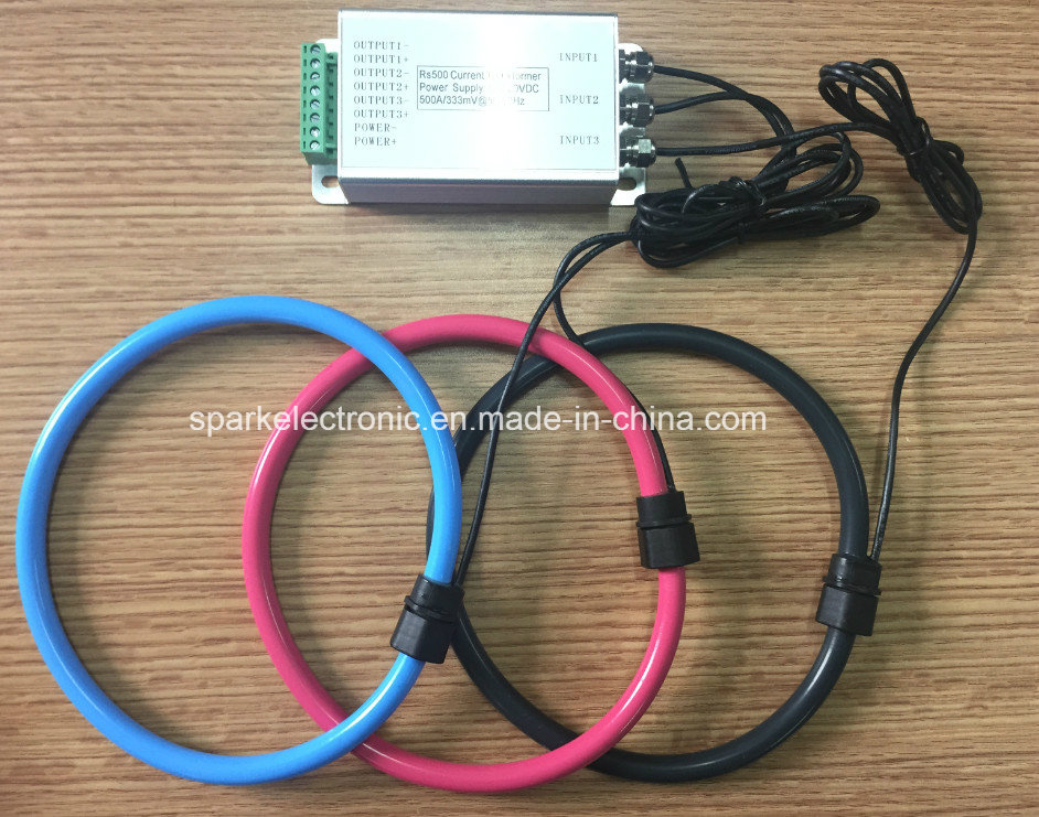 0-0.333V or 0-5V or 0-10V 4-20mA Output Air-Cored Coil Current Probes Rogowski Coil
