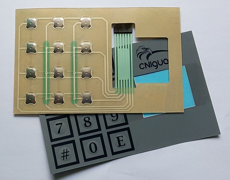 OEM Round Embossing Buttons Membrane Switch with LCD Window