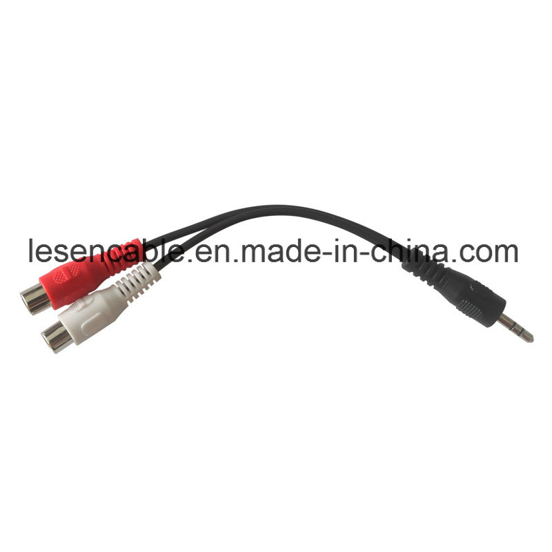 AV Cable, 3.5 Stereo Plug to 2 RCA Jack