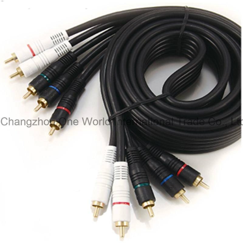 5 RCA Plugs to 5 RCA Plugs Cable