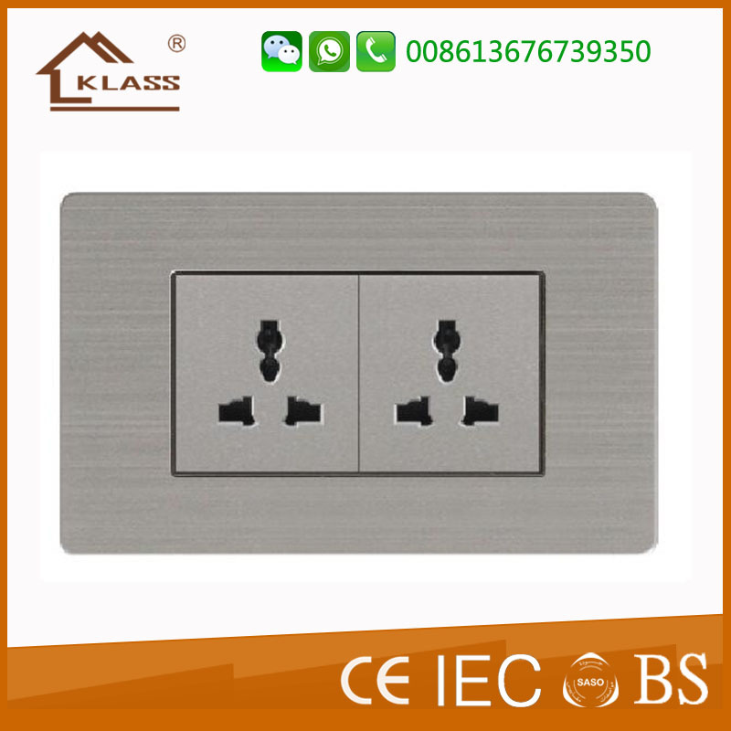 Double 13A Mf Electric Wall Switch Socket for Home