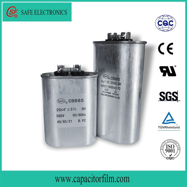Metallized Cbb65 AC Motor Start Capacitor
