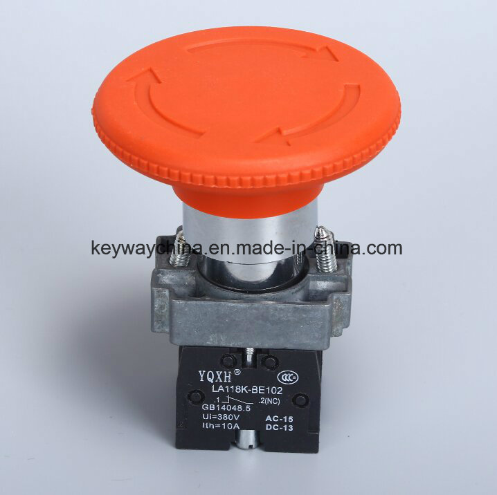6-380V Mushroom Emergency Type Push Button Switch