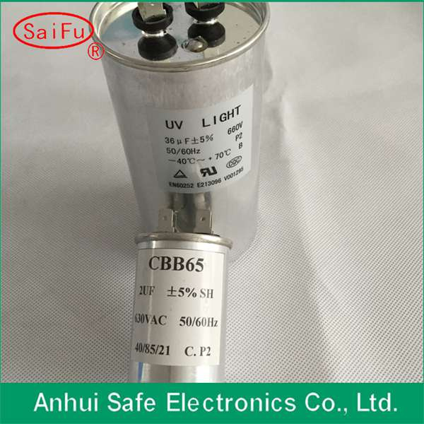 250VAC Electronic Component Capacitor Cbb65A-1 Air-Conditioning Running Capacitor for Compressor
