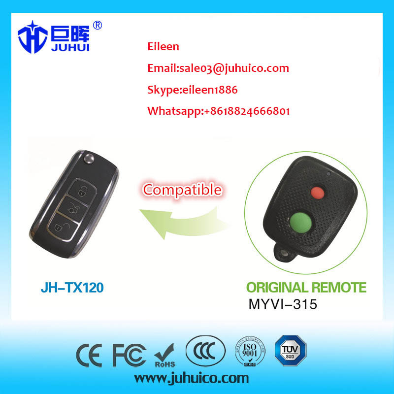Remote with Flip-Key Replaced The Original Rolling Code Myvi 315 Remote Control for Door