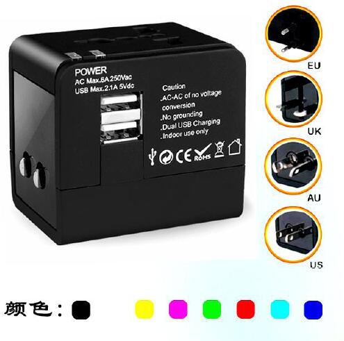 Universal USB Plug Travel Adapter, International Travel Adapter