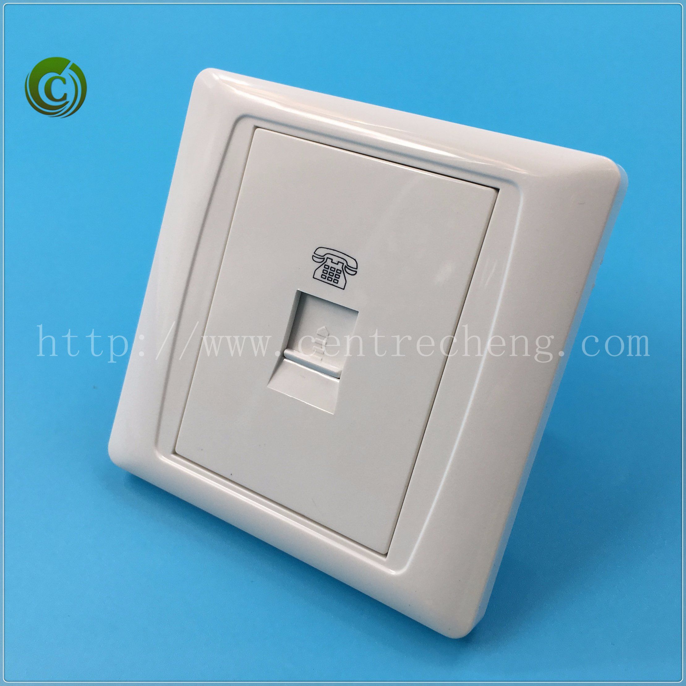 Tel Socket Plastic Material White Color Socket Tel Socket Wall Socket Plastic Socket