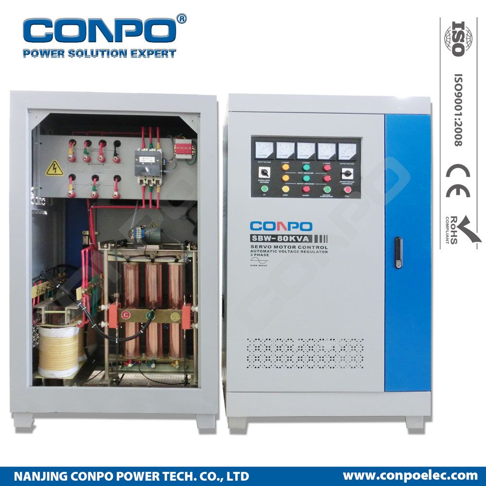 SBW-80kVA 3phase Industrial-Grade Compensated Voltage Stabilizer/Regulator
