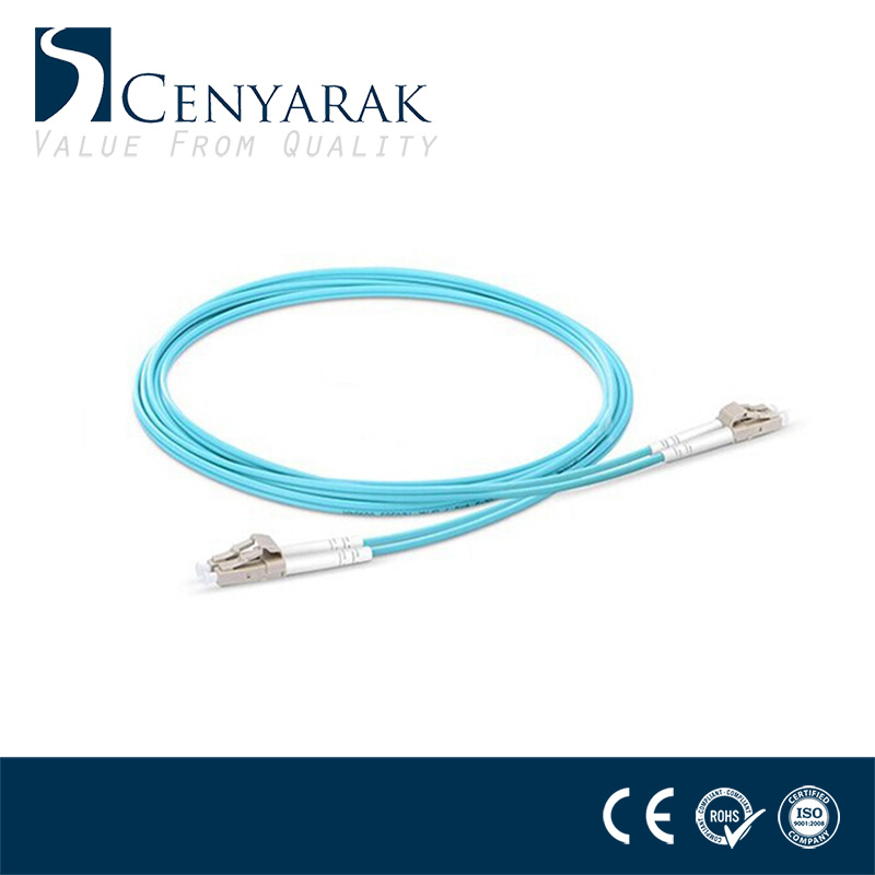 Multimode Om3 LC Duplex Fiber Optic Patch Cord