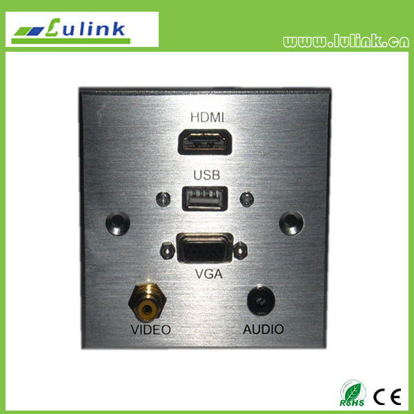 86 Type HDMI VGA Cable RCA Module Aluminium Alloy Faceplate