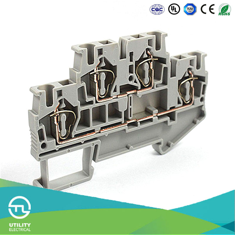 Spring Dinrail Terminal Blocks Jut3-4/2 Connector