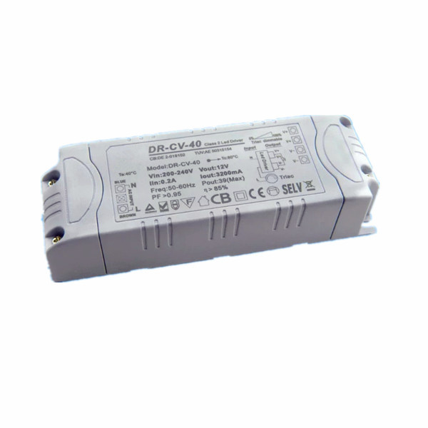 12V 40W Traic Dimmable LED Driver for Indoor Lighting