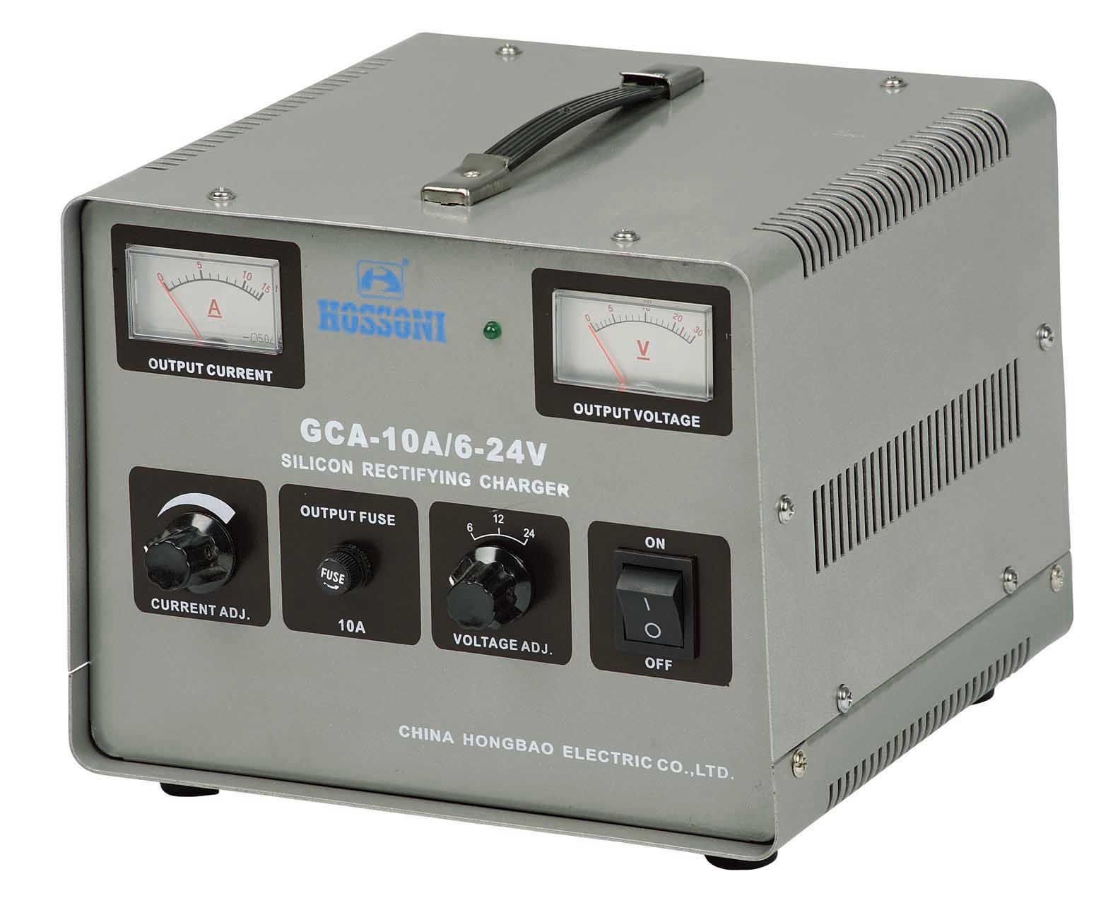 GCA Series Silicon Rectifier Battery Charger 6-24V 10A