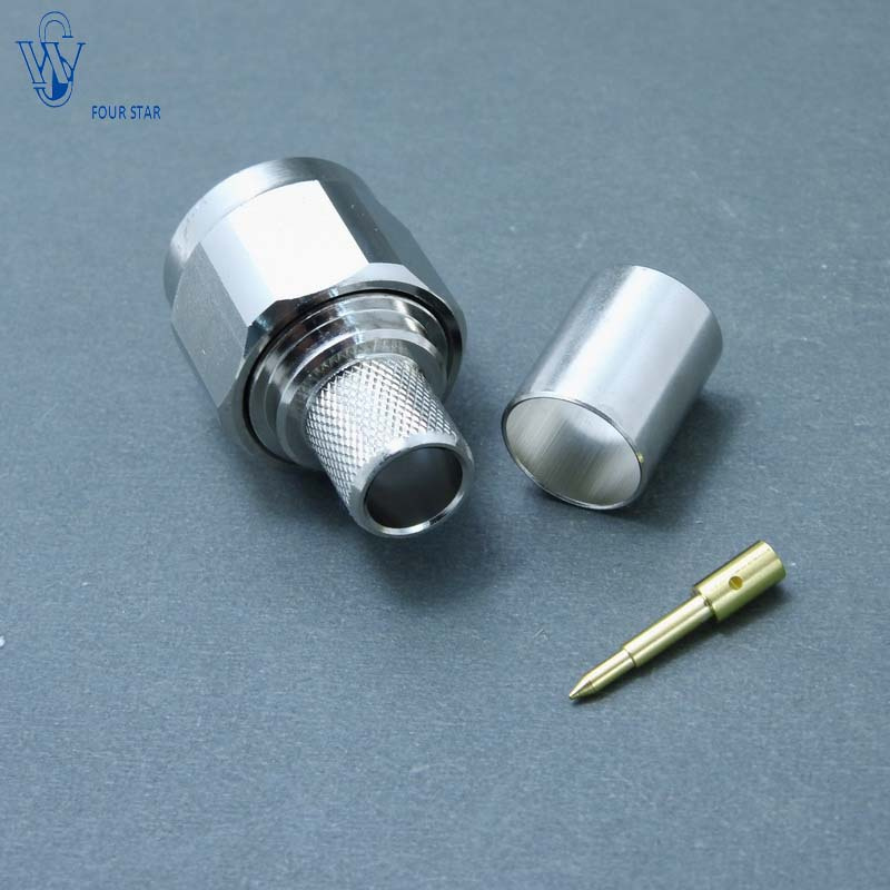 Male Plug Crimp RF Coaxial N Connector for LMR400 Cable