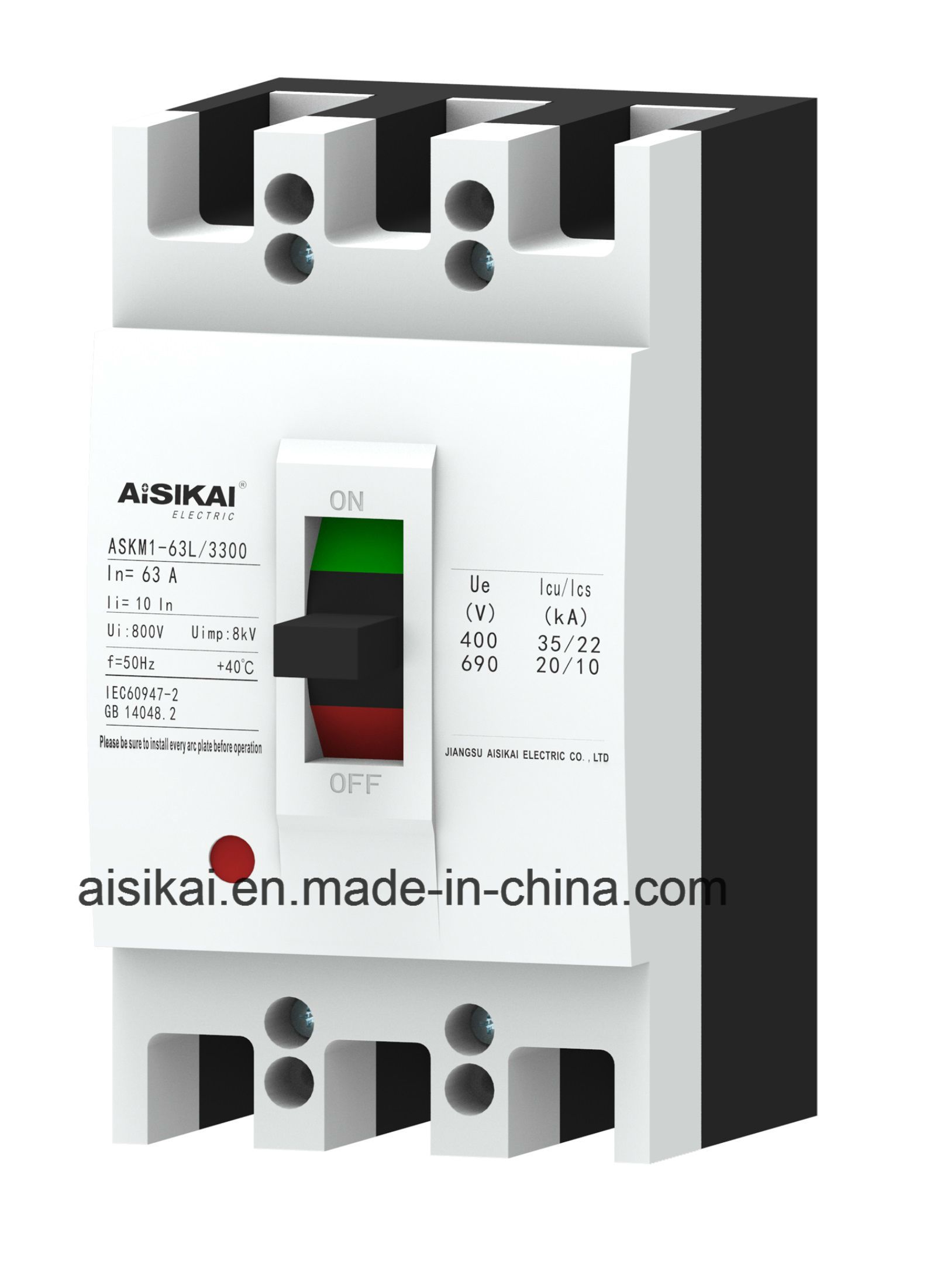 Undervoltage Tripper Auxiliary 2000A 4poles Model Case Circuit Breaker