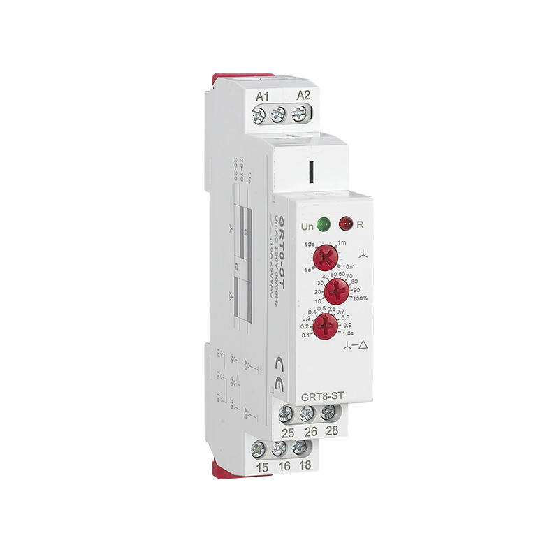 DIN Rail Delay on Star Delta Time Relay 16A Industrial Control Auto Timer Relays Time Delay