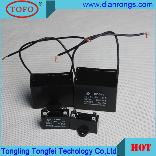 Cbb61 Capacitor 450VAC 2.5UF for Air Conditioner