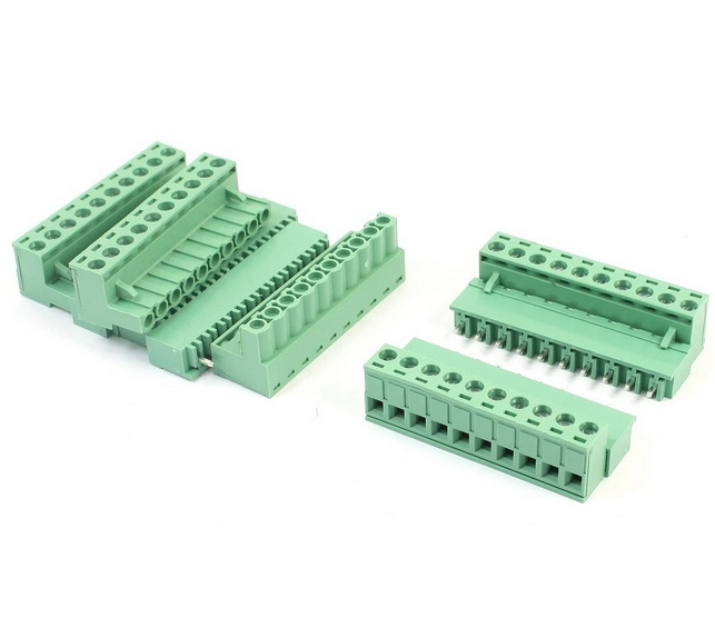 5.08mm Pitch 10-Pin PCB Mount Green Screw Terminal Block