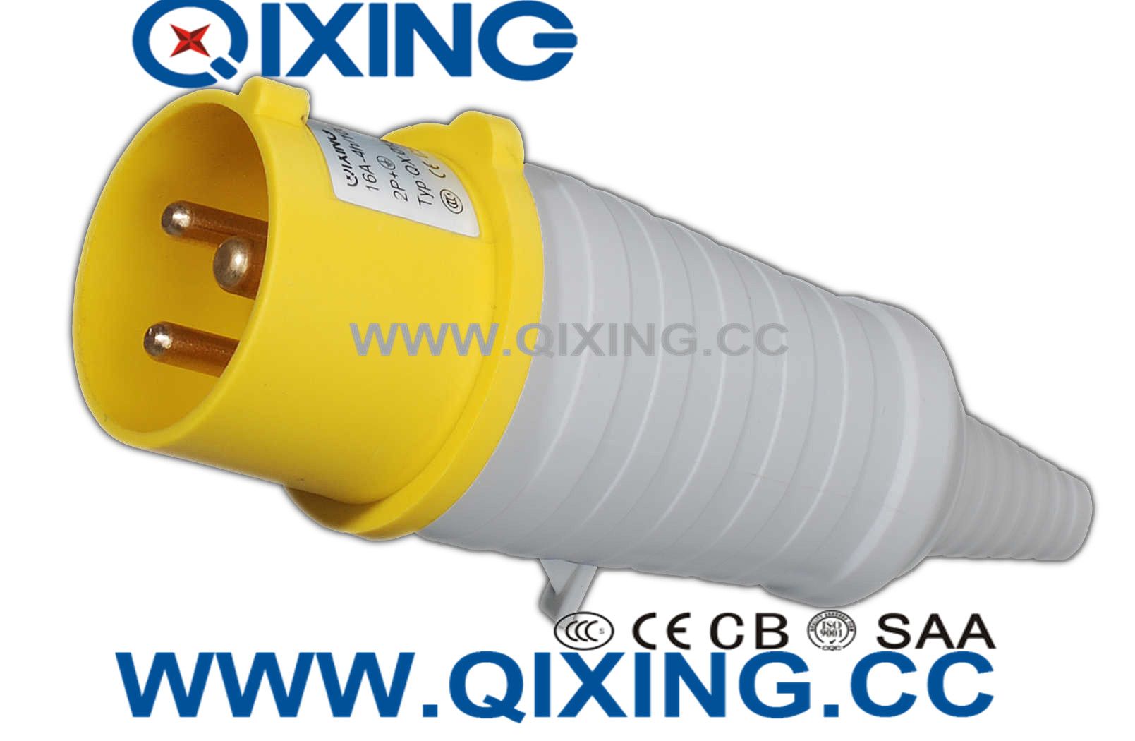 IEC 60309 3p Yelow Industrial Plug and Socket Male Socket with PVC Tail