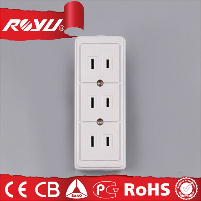 Three Gang ABS Cover Convenience Outlet