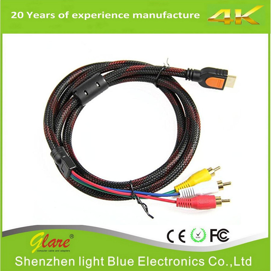 1.8m HDMI to RCA 1080P Audio Cable