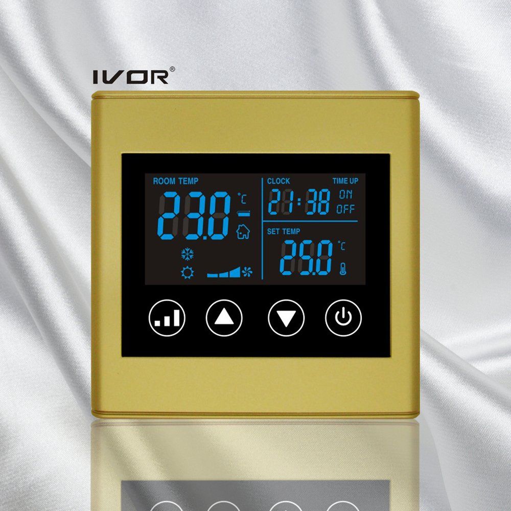 2-Pipe Air-Conditioner Thermostat Touch Switch in Plastic Frame (SK-AC2300L8-2P-N)