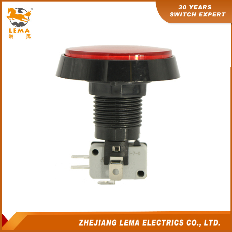 Lema on off 60.8mm LED Red Push Button Switch Pbs-005