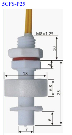5CFS-P25 Tank Float Magnetic Water Level Sensor