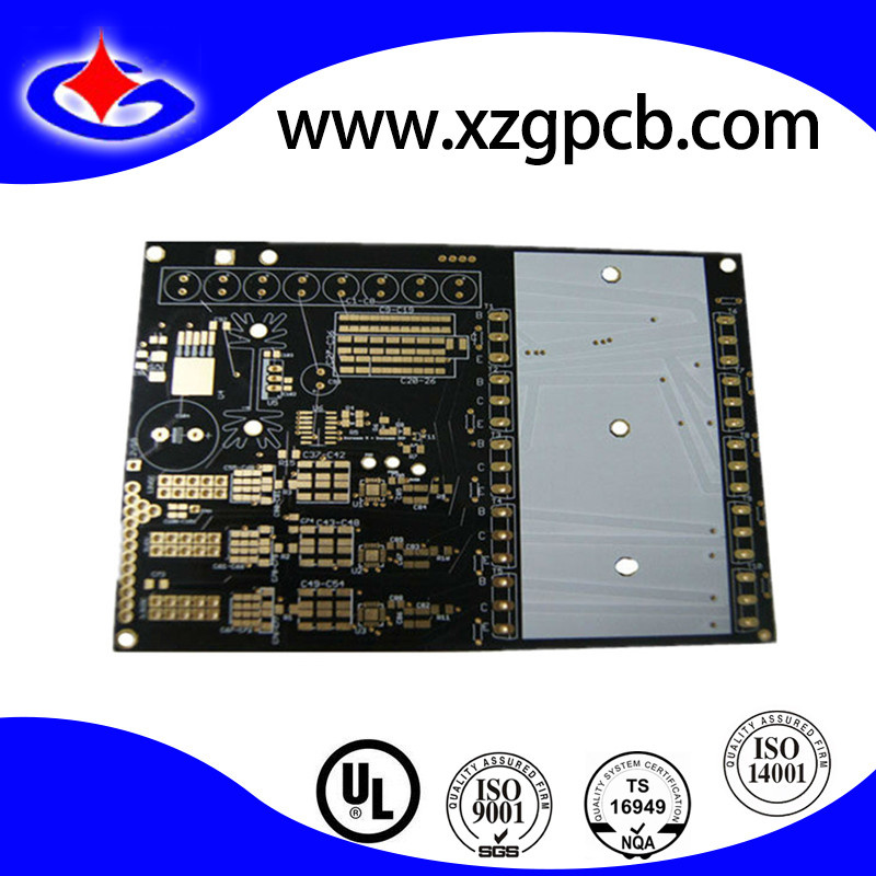 4 Layers PCB with Black Solder Mask and Chemical Gold