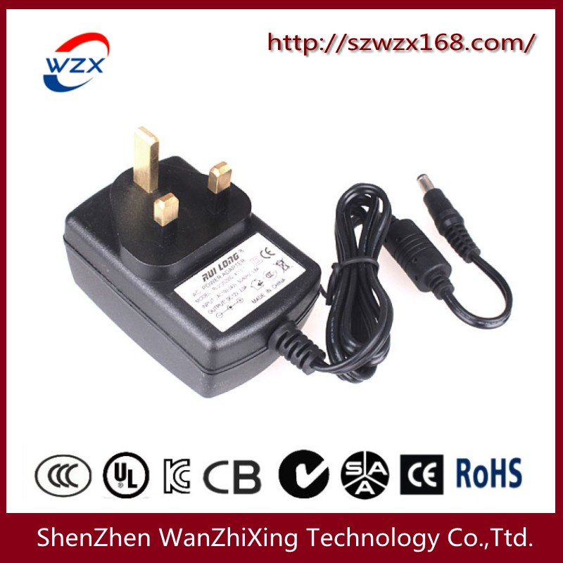 24W Power Adapter UK Standard Tripod Square Copper Plug