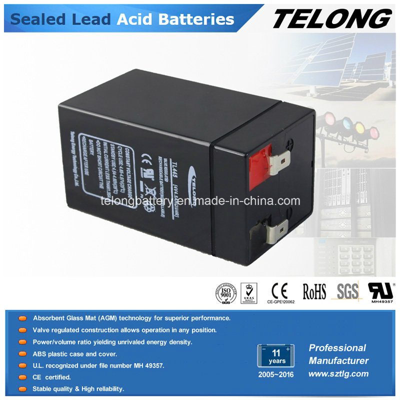 4V4.5ah Rechargeable Lead Acid Battery for LED Light