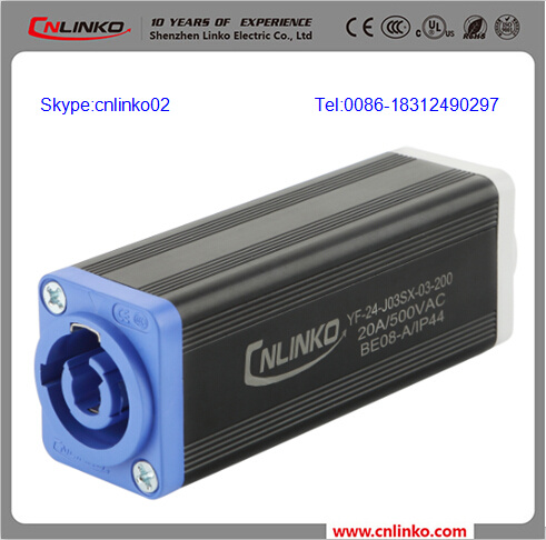 Powercon AC Power Cable Connector/Powercon Chassis Connector for 20A Power in