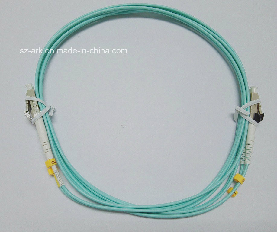 Fiber Patch Cord for LC-Mini LC Om3 Aqua Cable
