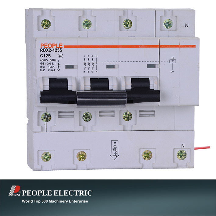 MCB with Shunt Release 6ka Rdx2-125s 3p+N