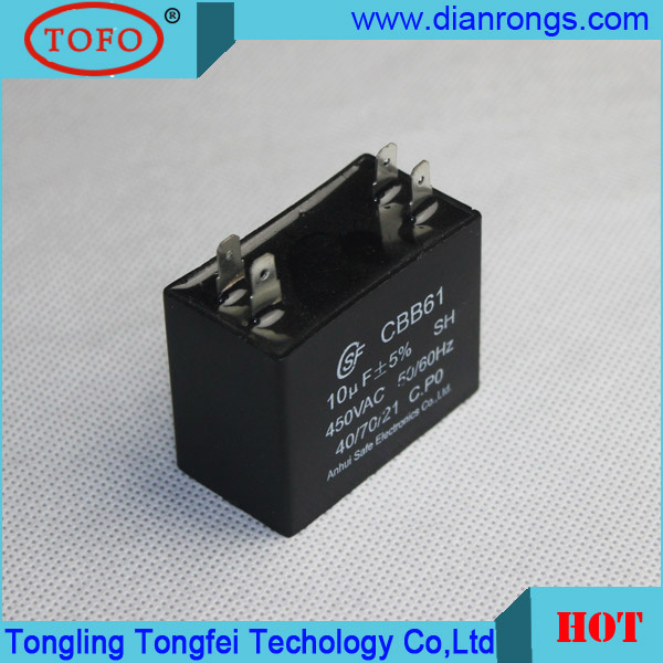 Four Pins Cbb61 Ceiling Fan Capacitor for Motor Starting