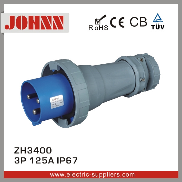 3p 125A IP67 Industrial Plug