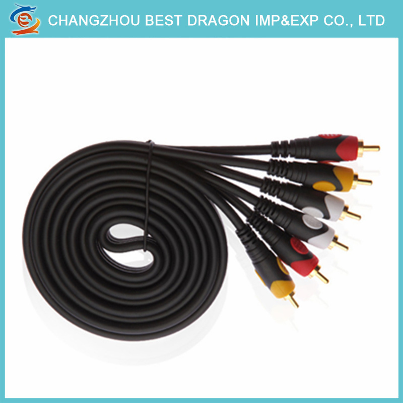 1.8m Top Range 3 RCA to 3 RCA Audio Video AV Composite Audio Cable