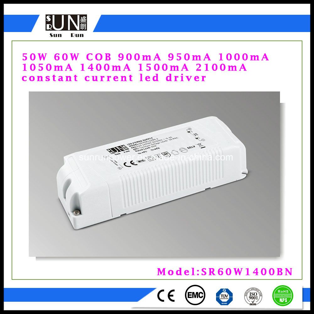 Non-Flicker Pfc 1400mA 60W for COB LED Moudle Power Constant Current LED Driver