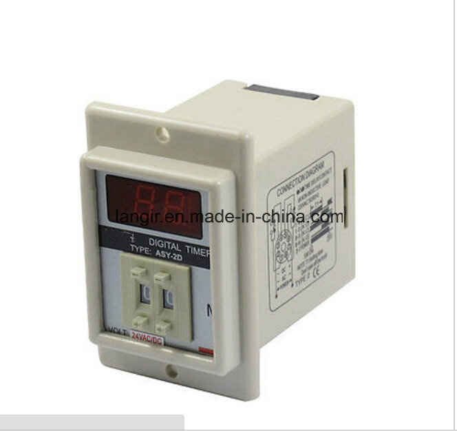 Asy-2D White AC/DC 24V Power on Delay Timer Time Relay 1-99 Minute 8-Pins