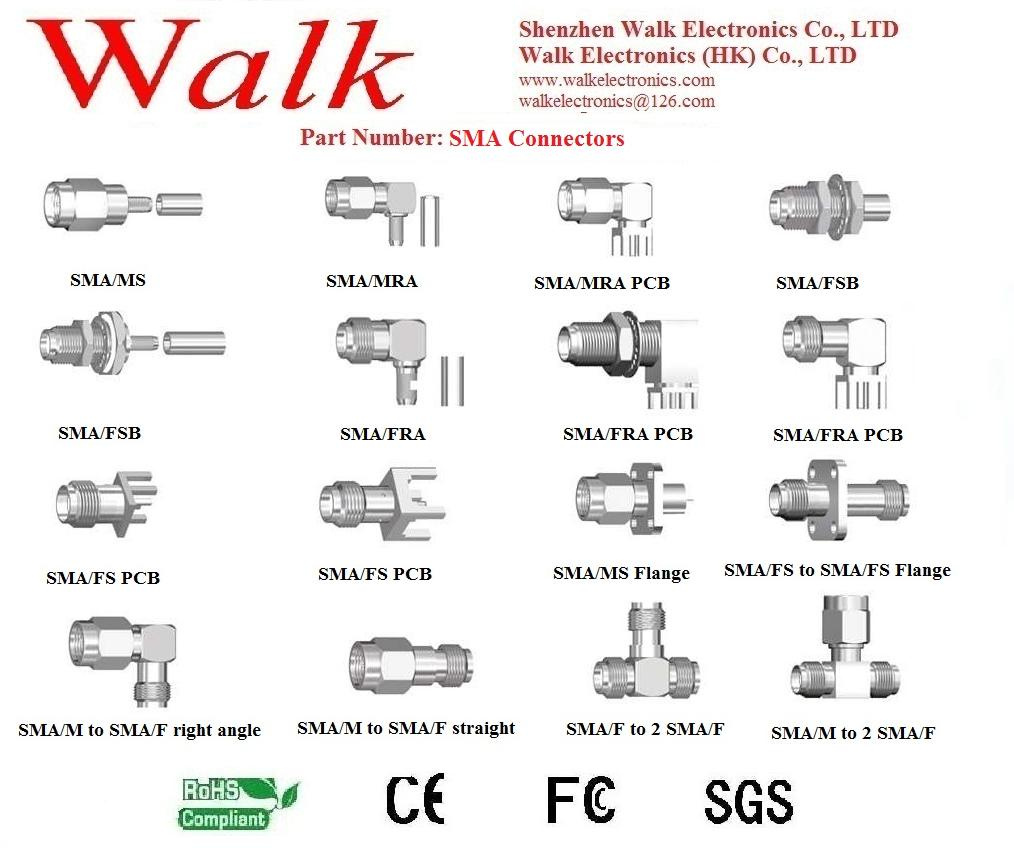 RF Cable Assembly Connector/Jumper Cable Connector/Interface Cable Connector/Adaptor/RF Connector: SMA Connector