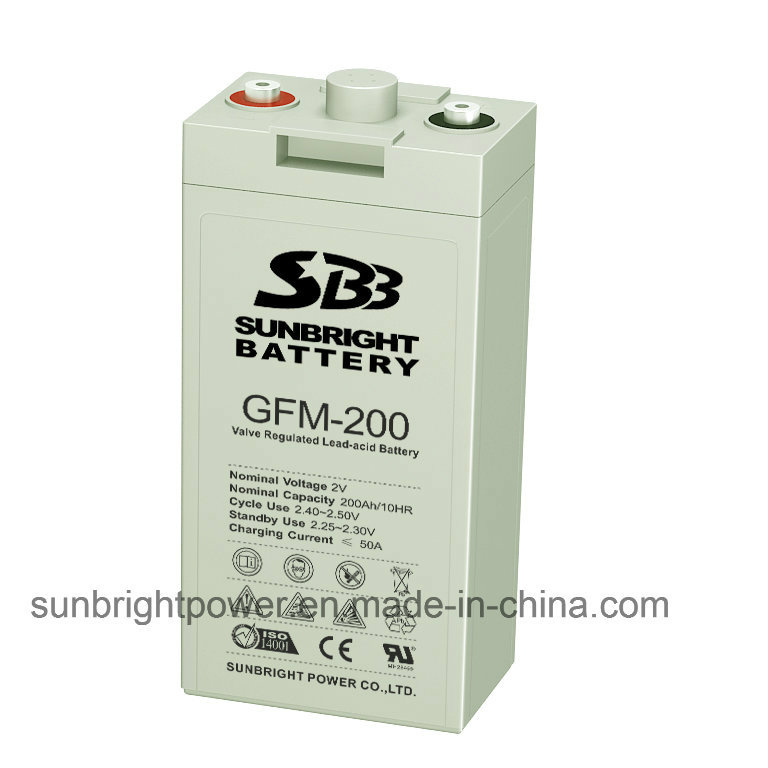 CE Approve 2V200ah Rechargeable Deep Cycle Power VRLA Battery