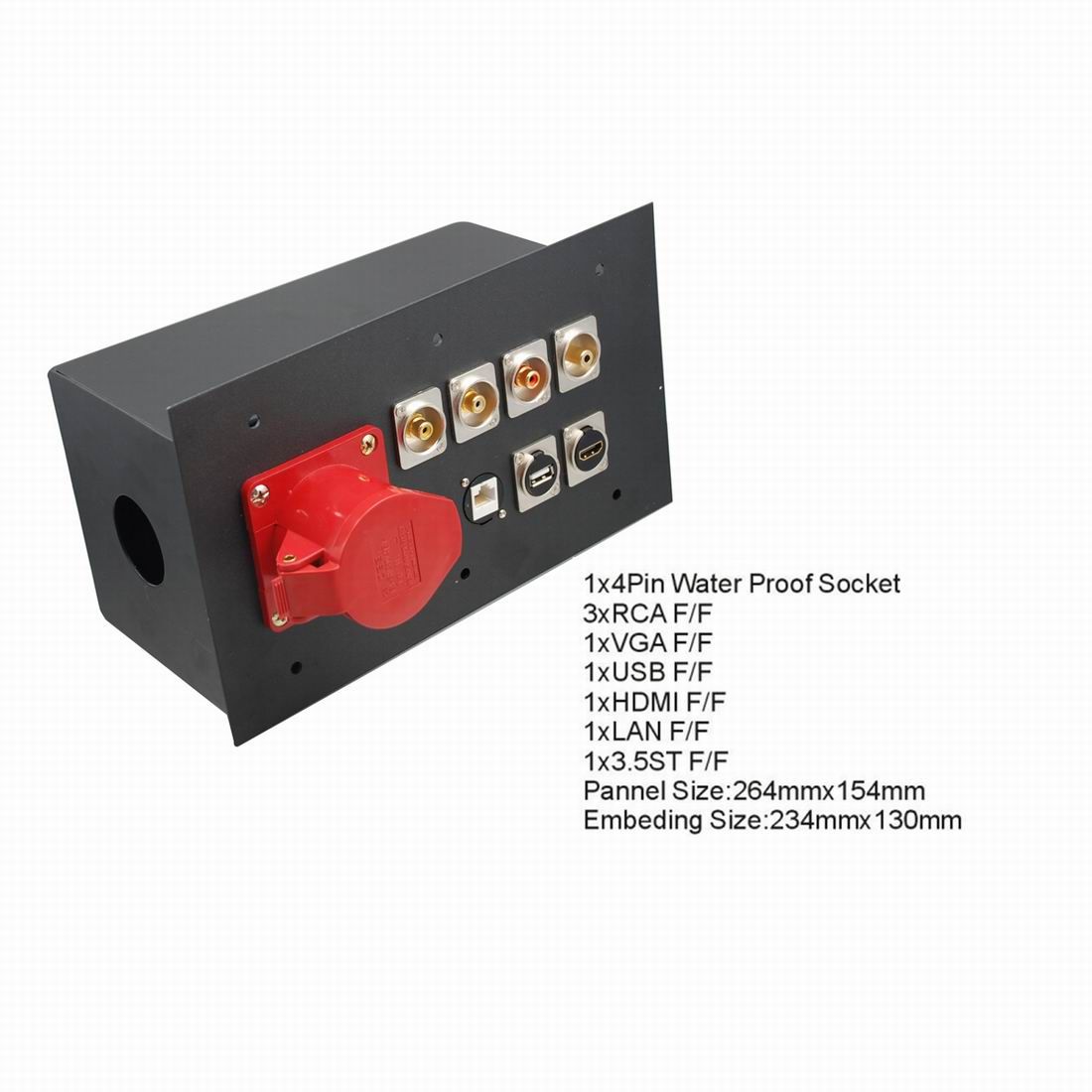 Connectivity Box Cable Box with 4pin Waterproof Socket Connector (9.2117)