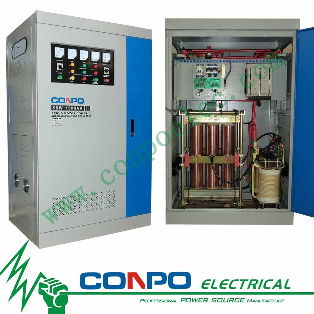 SBW-150kVA Full-Auotmatic Compensated Voltage Stabilizer/Regulator