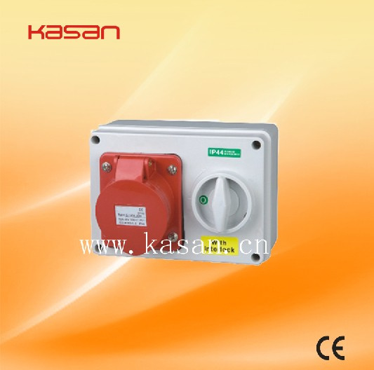 Newest Type Interlock Switch Socket Waterproof Industrial Electrical Plugs and Sockets Switch